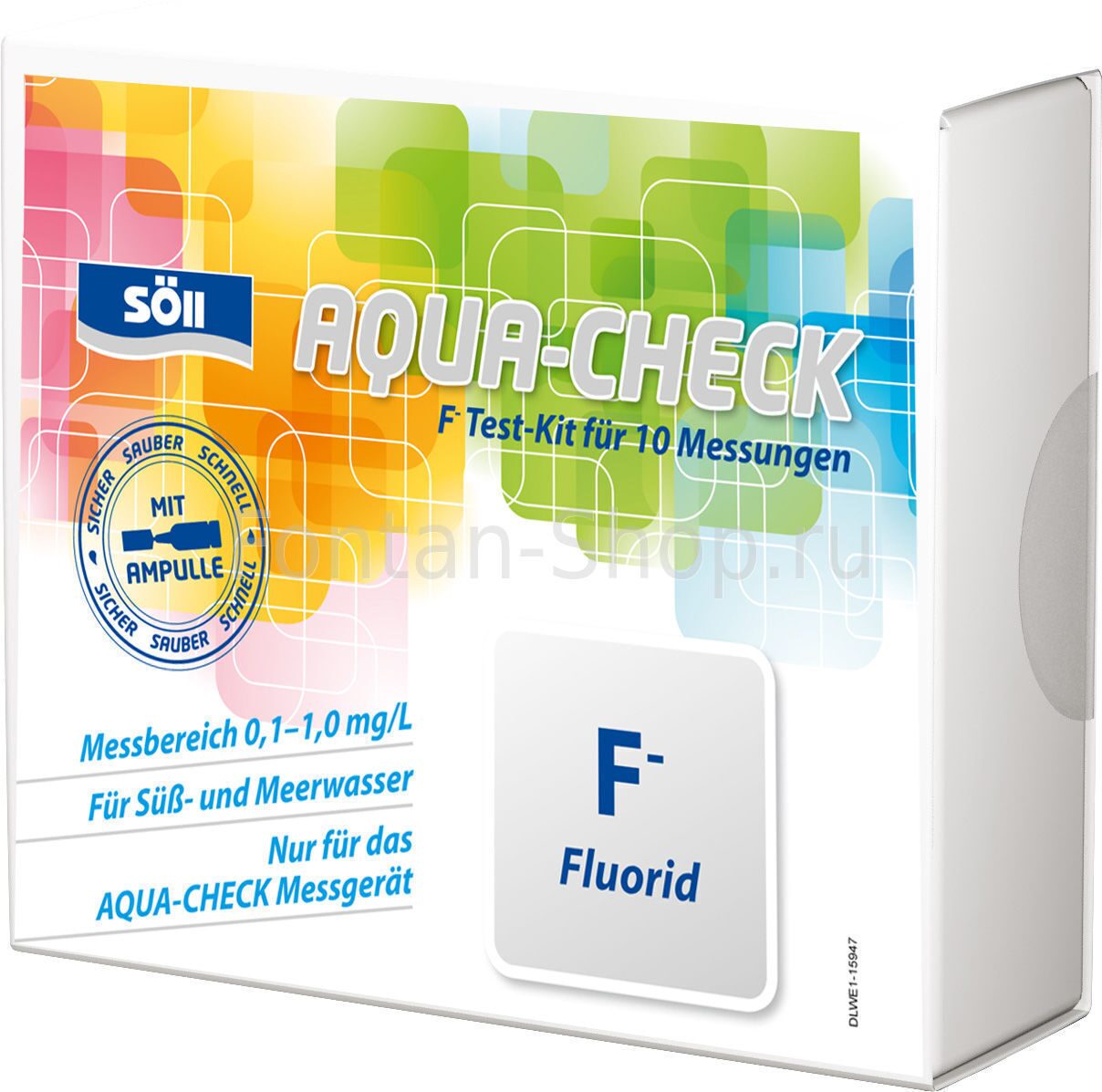 Aqua check. Soll Biobooster 0,5 л. Fluorid-Test, 10 Tests.